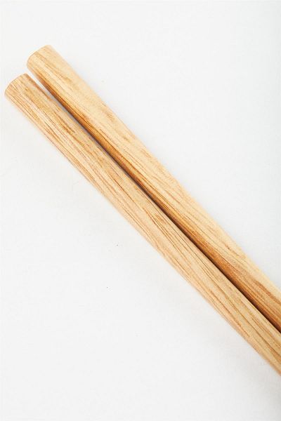 yuandong Bamboo Chopstick 1 Pair 24 cm Plain Wood, Black Chinese Chopsticks