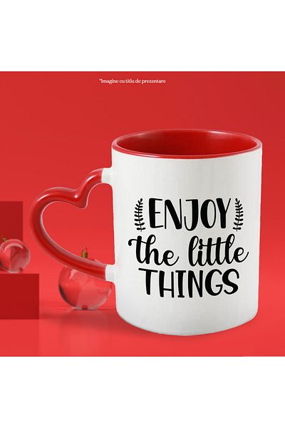 StoryGift Romania Mug with a motivational message that encourages you to enjoy the little things in life, with STG.