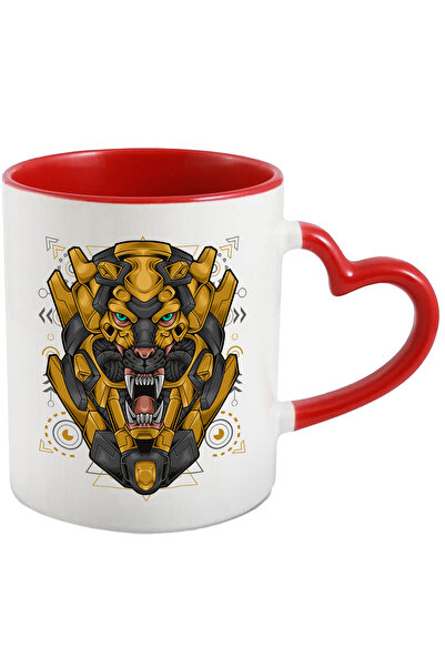 StoryGift Romania Cana Cu Felina, Robot, Cibernetic, Colti, Geometric, Multic...