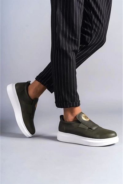 Store Slw161 hippo laceless skin men's daily sneaker shoe cbt - khaki