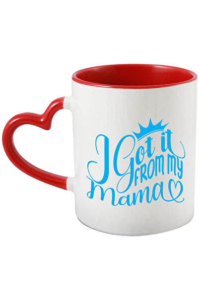 StoryGift Romania Cana pentru fetele mandre de lucrurile pe care le-au mostenit de la mama cu mesa, Cu Maner Inim