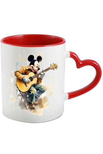 StoryGift Romania Cana Cu Mikey Mouse, Chitarist, Chitara, Scaun, Muzica, Mul...