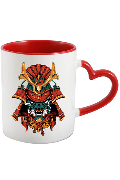 StoryGift Romania Cana Cu Casca De Samurai, Asiatic, Monstru, Omi, Demon, Fum...
