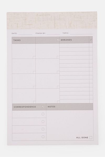 Muy Mucho To Do List Note Pad, Off White