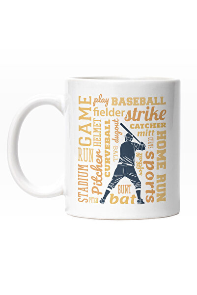 StoryGift Romania Cana Cu Jucator DE Baseball Pregatit Pentru Joc, Sport In E...