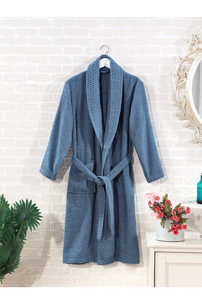 ELVİRAHOME Βαμβακερό Standard Unisex Ολόσωμο Μπουρνούζι