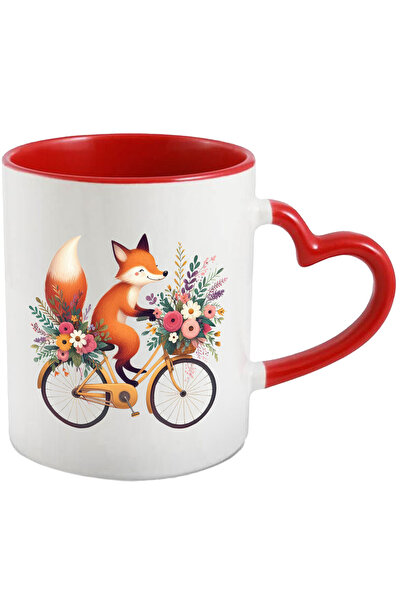 StoryGift Romania Cana cu o vulpe care merge cu bicicleta | ilustratie | cosu...