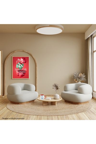 StoryGift Romania Cana cu o oita imbracata gros | somnoroasa | ilustratie | gata de culcare | stel, Cu Maner Inim