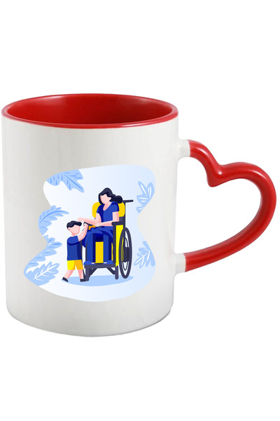 StoryGift Romania Cana Cu Copil, Familie, Scaun Cu Rotile, Frunze, Multicolor...