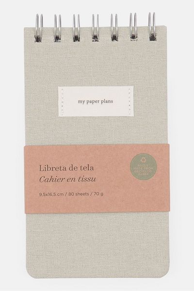 Muy Mucho Fabric Planner Notebook, Olive