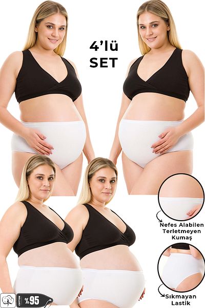 MS HAMİLE İÇ GİYİM SET DE 4 CHILOȚI DE MATERNITATE