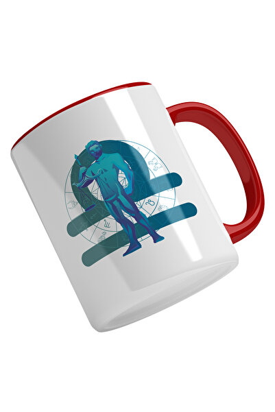 StoryGift Romania Libra Zodiac Sign Mug, Naked Man, Myths, Zodiac, Blue 330 m...