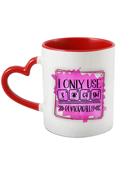 StoryGift Romania Cana cu mesajul "I only use sarcasm periodically", ilustratie, amuzant, razi, co, Cu Maner Inim