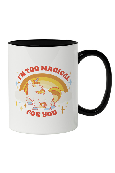 StoryGift Romania Cana Cu Unicorn In Cer , Curbeu, Mesaj In Engleza I'm Too M...
