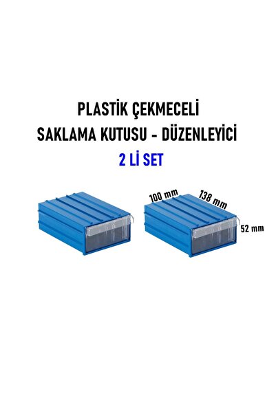 Sembol Plastik Plastik Düzenleyici Kutu Üst Üste Geçmeli Kutular 2 Adet Çekme...