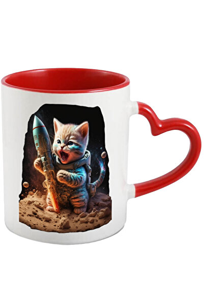 StoryGift Romania Cana cu Portret Pisica in Spatiu, Star Wars, Pisica pe Mart...