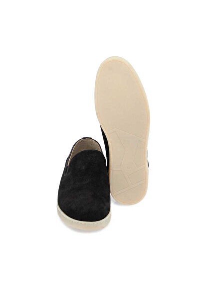 Tergan Siyah Hakiki Nubuk Deri Erkek Loafer - E24I1AY56695-A64