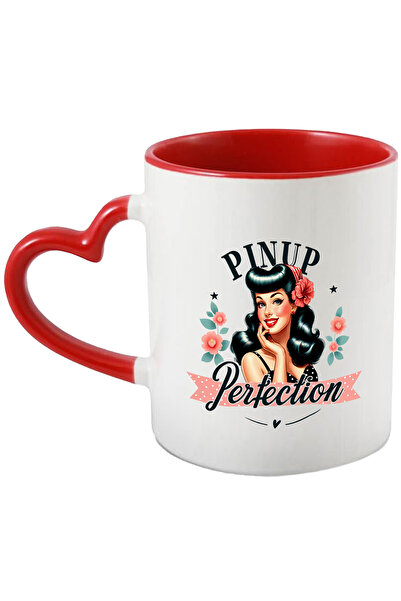 StoryGift Romania Cana cu mesajul "Pinup perfection", ilustratie, stil retro,...