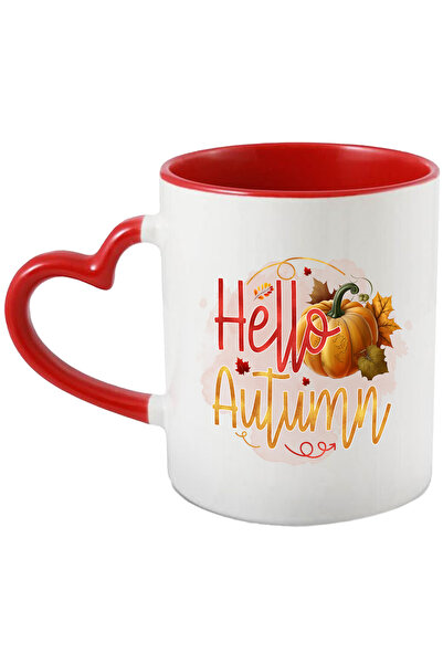 StoryGift Romania Cana cu mesajul "Hello, Autumn", toamna, ilustratie, buna, ...