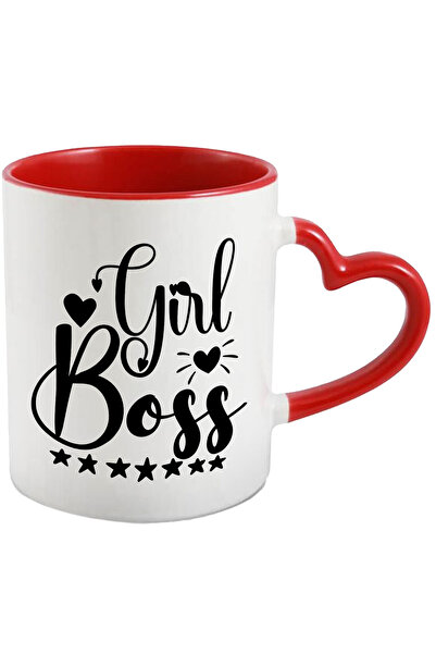 StoryGift Romania Cana cu inimioare si stelute cu textul "Girl boss" - fata p...
