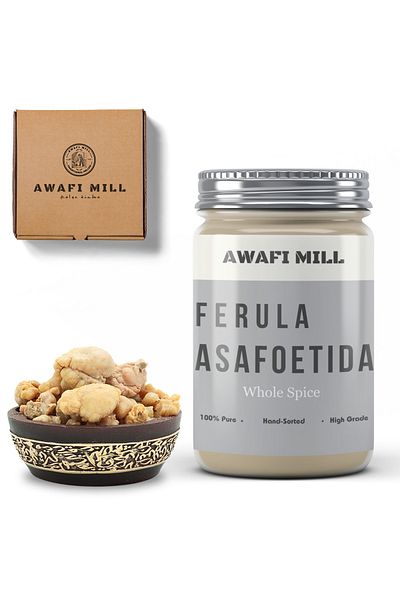AWAFI MILL Asafoetida Whole | devils dung - Bottle of 100 gram / 3.5 Oz