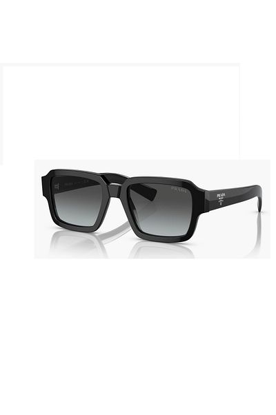 Prada Pr 02zs 1ab06t 52 Pánské čtvercové sluneční brýle Black Bone