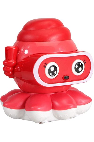 zola Interactive toy for children, octopus model, plastic, 8x8x7 cm, red