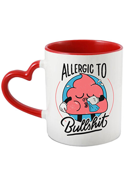 StoryGift Romania Mug With English Message Allergic To Bullshit, Handkerchief...