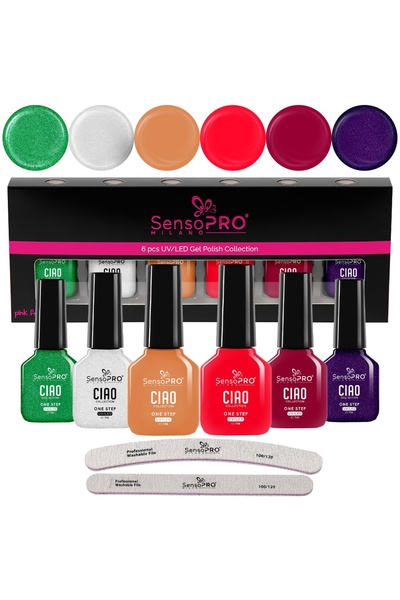 SensoPRO Milano Set de 6 oje semipermanente Ciao One Step 7ml, Chic Nails