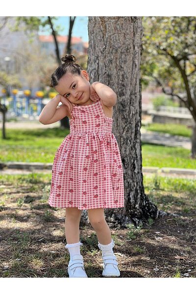 Pollito Girl's Strawberry Dress