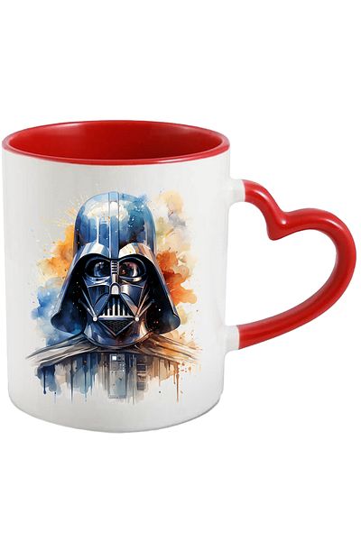 StoryGift Romania Cana Cu Anakin Skywalker, Darth Vader, Sci Fi, Raufacator, Star Wars, Picaturi, , Cu Maner Inim