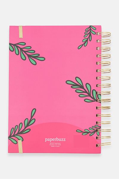 Paperbuzz Never Stop Growing Spring Notebook, Pink