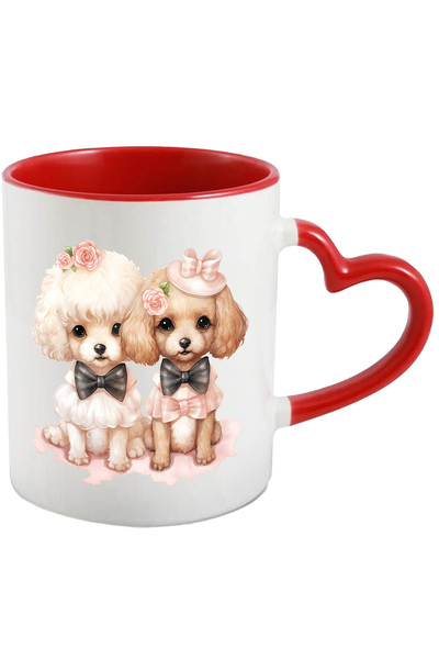 StoryGift Romania Cana cu o catelusa si un catel | ilustratie | flori | cumin...