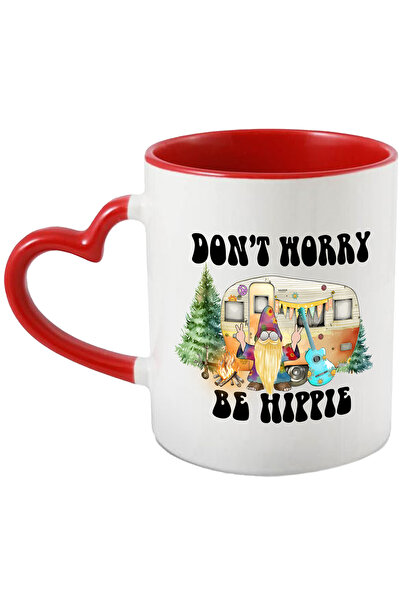 StoryGift Romania Cana cu mesajul "Don't worry, be hippie", stilul hippie, cu...