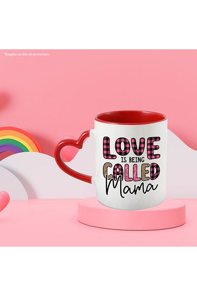 StoryGift Romania Mug with the message "Love is being called mom", illustration, mom, love, name,, With ,STG.