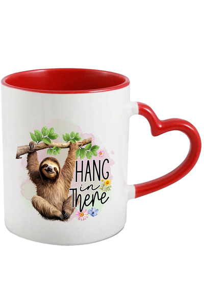StoryGift Romania Cana cu animalul sloth/lenes atarnat de o creanga cu mesaju...