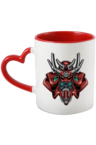StoryGift Romania Cana Cu Samurai, Mecha, Casca, Robot, SF, Asiatic, Cyberpun...
