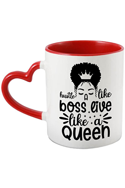 StoryGift Romania Cana cu mesajul "Hustle like a boss, live like a queen" - t...