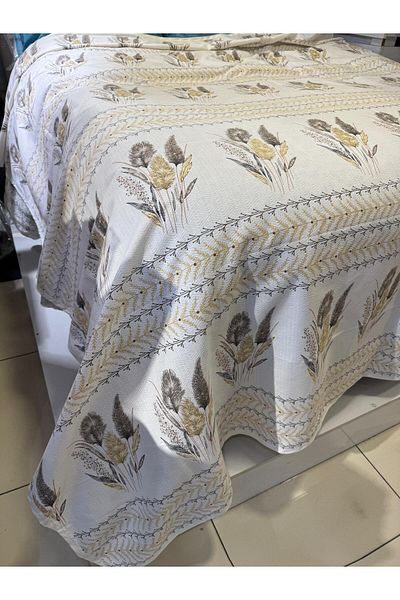 ŞENER HOME Ekin Pattern Printed 200X240 Cm. Double (Battal) Single Pike - Brown