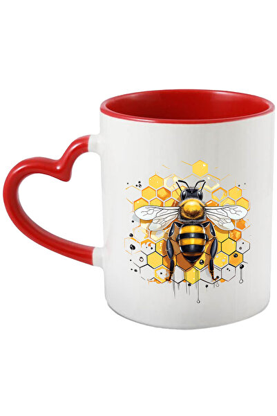 StoryGift Romania Cana cu o albina harnica, ilustratie, fagure cu miere, natu...