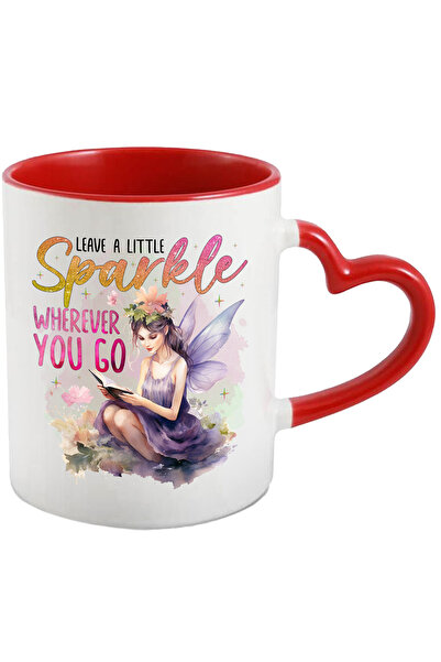 StoryGift Romania Cana cu zana care citeste cu mesajul "Leave a little sparkl...