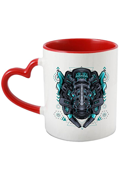StoryGift Romania Cana Cu Cap De Rinocer, Mecha, Robot, SF, Cyberpunk, Multic...