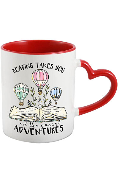 StoryGift Romania Cana cu o carte deschisa cu mesajul "Reading takes you on t...