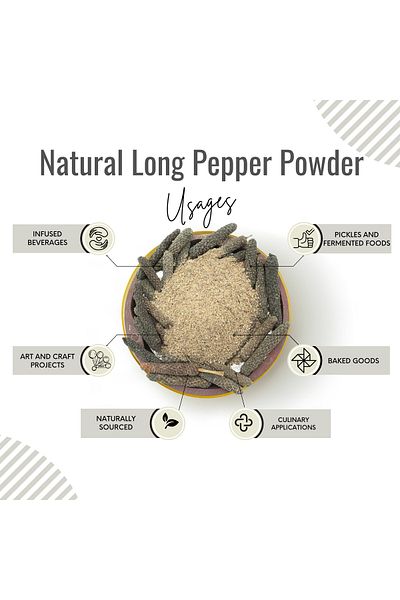 AWAFI MILL Long Pepper | Pippali Powder - Bottle of 100 gram / 3.5 Oz