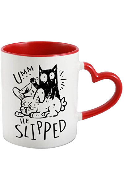 StoryGift Romania Cana Cu Mesaj In Engleza Umm He Slipped, Pisica, Iepure, Cu...