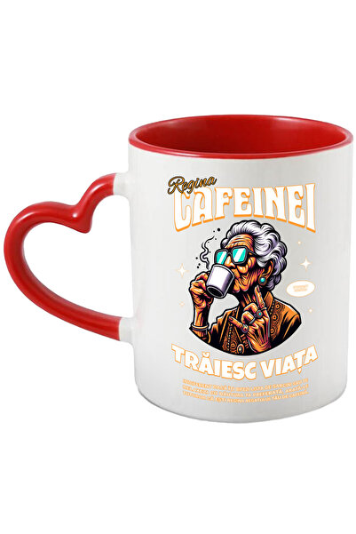 StoryGift Romania Cana Regina Cafeinei. Traiesc Viata, bunica, 330ml, Ceramic...