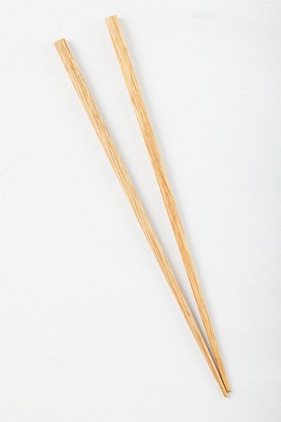 yuandong Bamboo Chopstick 1 Pair 24 cm Plain Wood, Black Chinese Chopsticks