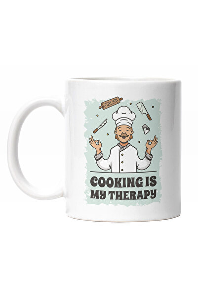 StoryGift Romania Cana Cu Bucatar Chef Cu Mustata, Instrumente Pentru Gatit Z...