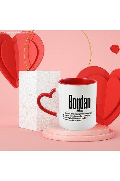 StoryGift Romania Mug With The Name Bogdan, With Motivational Message, Creative, Energetic, Curious, Smart,, With ,STG.