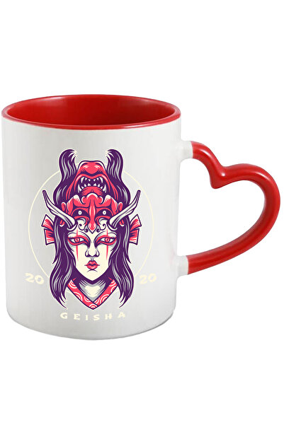 StoryGift Romania Cana Cu Mesaj Geisha, Masca, Oni, Femeie, Coarne, Funda, Mu...